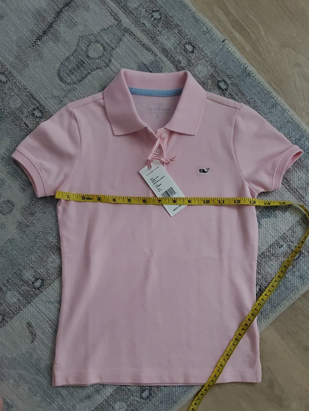 NWT Vineyard Vines Girls Flamingo Pink Short Sleeve Polo Shirt SzS (7-8)